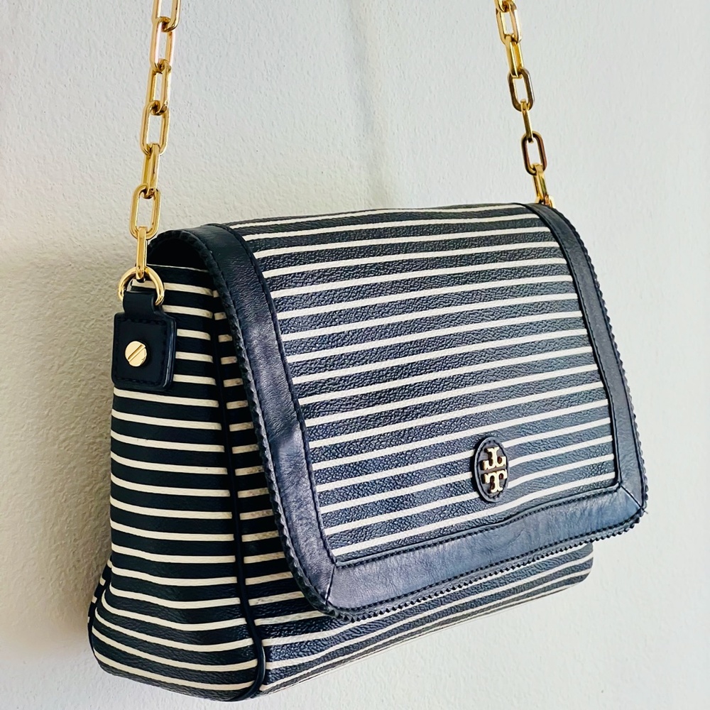 Tory Burch Viva Striped Crossbody Bag - Rare! - Picture 12 of 16